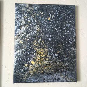 Fluid art acrylic pour art on 11x14